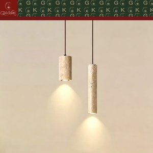 GOLDKING Table de chevet, <span class=keywords><strong>Coiffeuse</strong></span>, Luminaire suspendu pour entrée, <span class=keywords><strong>Spot</strong></span> cylindrique en travertin beige naturel, OEM ODM - Product Image 6