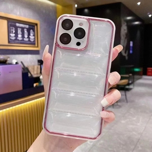 Funda de moda al por mayor, diseño de lujo, chaqueta de plumón, fundas de teléfono acolchadas de TPU a granel para Oppo A38 <span class=keywords><strong>A77</strong></span> A15 RENO 8T REALME C30 - Product Image 4