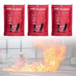 Couverture anti-feu en fibre de verre, lutte contre l'incendie d'urgence, résistance à la chaleur 550°C, épaisseur 0,45 mm pour la sécurité des personnes - Product Image 6