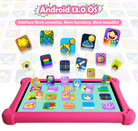 Tablette éducative Android 14 pour enfants de 3 à 12 ans, 10 pouces, A33 64 bits, Quad-core, 6000 mAh, tablettes de jeu pour enfants, cadeau