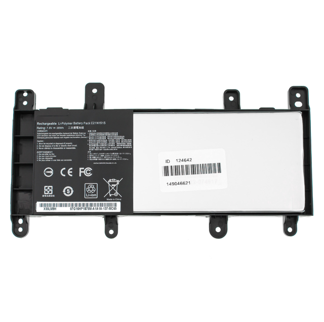 TWSITER Rechargeable Laptop Battery for ASUS X756UJ/X756UA/X756UX/X756UB (Model WDX0R) 7.6V 4840mAh 38Wh Black