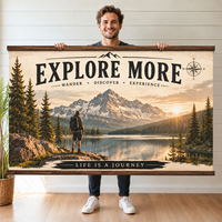 Colgador Magnético Grande de Madera para Pósteres con Acabado Vintage Envejecido, Barras Magnéticas Personalizadas para Mapas, Decoración del Hogar y Exhibiciones Comerciales