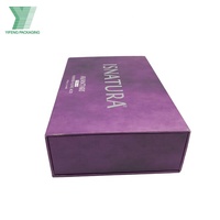Boîte d'emballage cosmétique de luxe en carton rigide recyclable sur mesure avec plateau intérieur en EVA, pelliculage mat et fermeture magnétique pour flacons