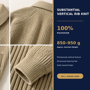 <span class=keywords><strong>Cardigan</strong></span> da <span class=keywords><strong>Uomo</strong></span> in Maglia Spessa a Coste con Collo a Scialle e Bottoni, <span class=keywords><strong>Giacca</strong></span> in Poliestere con Tasche per Abbigliamento Casual Autunno Inverno - Product Image 5