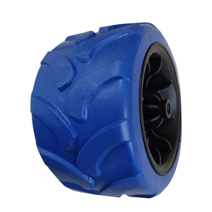 7x4 дюймов твердый пластиковый ПВХ пляжный складной вагон тележка шины и колеса - Product Image 2