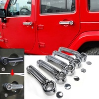 Convient pour 2007-2018 JEEP Wrangler Liberty/Wrangler/2007-2012 Dodge Nitro couvercle de poignée de porte latérale chromé