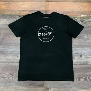 高品质定制t恤男士奢华素色超大棉个性刺绣印花品牌标志t恤男士 - Product Image 3