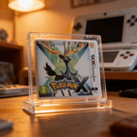Étui de présentation de jeux vidéo classique en acrylique magnétique transparent Yageli de qualité supérieure, fait à la main, pour le stockage des disques de jeux Pokémon PS