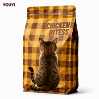 YOUYI Petit sac à friandises pour chien, pochette refermable à fermeture éclair, personnalisable, fabrication OEM, sac à croquettes avec fenêtre transparente