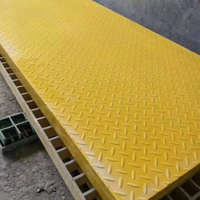 Grille de couverture en treillis diamanté en plastique renforcé de fibres de verre, haute résistance à la corrosion chimique, léger