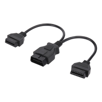 Cable Divisor OBD OBD2 de 16 Pines Macho a Hembra, Cable Y Macho a 2 Hembras para Escáner de Diagnóstico OBD2, Lector de Códigos de Error