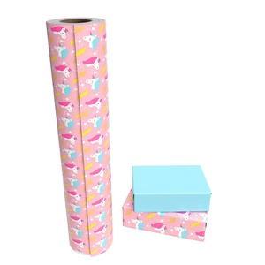 Custom Pink Unicorn <b>Pattern</b> Double-Sided Coated Craft <b>Paper</b> Roll Eco-Friendly Digital Printing 100GSM - Product Image 1
