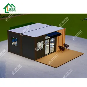 Feria de Cantón 2023 tendencia bajo costo listo fácil de montar dos dormitorios marco de acero módulo moderno casas pequeñas prefabricadas