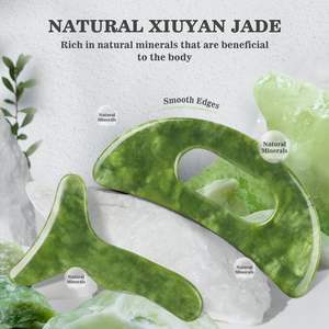 Pierre de Jade Gua Sha Massage Too Muscle Grattoir Outils Ensemble Muscle Grattage Outils de Massage Anti Cellulite Spa <span class=keywords><strong>Acupuncture</strong></span> Outils - Product Image 6