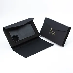 Hart leer anpassen Karton einzigartige Brieftasche Form Smartphone-Verpackungs box für iPhone-Fall
