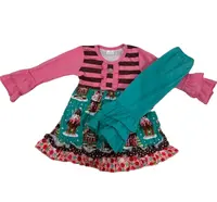 Herstellung Kinder bekleidung RTS No MOQ Custom ized Floral Country Style Boutique Sets für Mädchen Kinder tuch