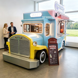 Customized <b>BBQ</b> Fast Food Truck Fully Kitchen Equipped Mobile Pizza Vending Food Cart - Product Image 1