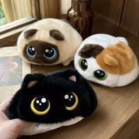 Peluche chat brodé mignon Kawaii de 15 cm, grands yeux, rembourrage en coton PP doux, pour machine à griffes, prix d'arcade, vente en gros