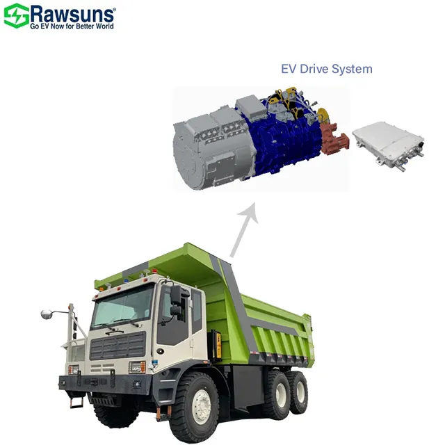 Электродвигатели для электромобилей, двигатель переменного тока, комплект для тяжелых грузовиков RDHD20000, 20136 нм, 3500 об/мин, для грузовика весом 70-100 тонн