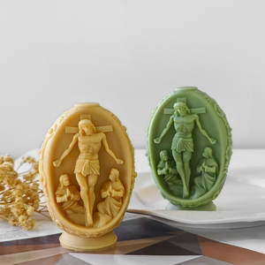 CARATTE Nuevo Molde <span class=keywords><strong>de</strong></span> Silicona Religioso <span class=keywords><strong>de</strong></span> Pascua, Molde <span class=keywords><strong>de</strong></span> Vela <span class=keywords><strong>de</strong></span> Jesús, Virgen María y Ángel para Jabón Hecho a Mano DIY - Product Image 6