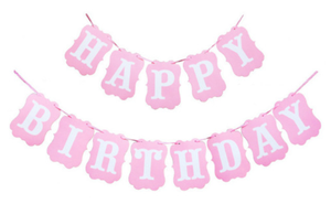 สุขสันต์วันเกิดแบนเนอร์ของตกแต่งปาร์ตี้แบนเนอร์ตัวอักษรธงสีหางปลาขนาดเล็ก - Product Image 2