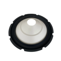 Accessoires pour haut-parleurs professionnels personnalisables, subwoofer de voiture professionnel de 12 pouces, bord en caoutchouc, cône en PP orange