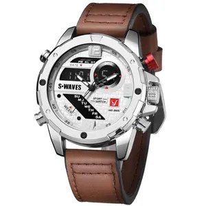 Montre S wave pour hommes, étanche, Double mouvement, affichage de la semaine, mode sport, nouveau modèle SW2063, offre spéciale