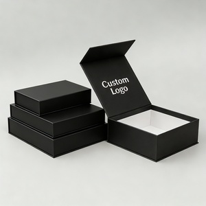 Luxury Custom Logo Black Golden Magnetic <b>Box</b> Rigid <b>Gift</b> <b>Box</b> with EVA Insert for Perfume Jewelry Packaging - Product Image 4