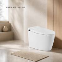 Toilette intelligente en céramique avec système de chasse automatique, nouveau modèle, cuvette allongée à poser au sol pour salles de bain, bidet, toilette intelligente