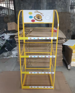 5 Đặt Dây Kim Loại Giỏ Kẹo Khoai Tây Con Chip Giá Đồ Ăn Nhẹ Hiển Thị Đứng Cho Thị Trường - Product Image 1