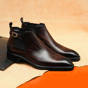 Nouvelles Bottes Classiques de Designer pour Hommes en Cuir Véritable Automne Hiver 2025 Confortables, Imperméables, Antidérapantes, à Enfiler DSYX - Product Image 2