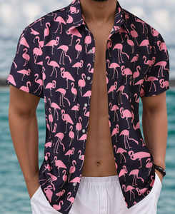 T-shirt décontracté pour <span class=keywords><strong>homme</strong></span>, style bohème, manches courtes, coupe classique, écologique, anti-rétrécissement, teinture unie, motif abstrait coloré, tissu opaque - Product Image 4