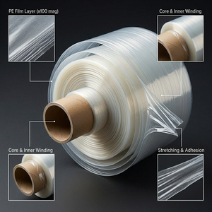 <span class=keywords><strong>Film</strong></span> d'emballage alimentaire transparent en PE de 30 cm résistant à l'humidité pour le stockage des aliments dans la cuisine - Product Image 5