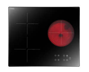 Placa de Cocina Eléctrica de Cerámica con Inducción e Infrarrojos para el Hogar, con <span class=keywords><strong>3</strong></span> Quemadores Integrados, 1200W+1800W+2200W, Placa de Cocción Combinada - Product Image 3