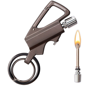 Accendino a cherosene ricaricabile portachiavi multifunzione in pietra focaia in metallo abbinamento apribottiglie di avviamento per uso sigaretta con scatola - Product Image 1