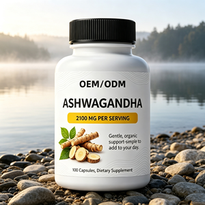 Capsules d'extrait de racine d'Ashwagandha, complément alimentaire naturel à base de plantes, capsules ayurvédiques quotidiennes - favorisent la concentration, améliorent l'humeur, augmentent l'énergie et la force - Product Image 1