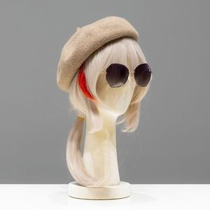 Cabeza de maniquí femenina de tela de terciopelo y espuma, con soporte para gafas de sol de color personalizado, para exhibición de sombreros y pelucas, venta al por mayor - Product Image 4
