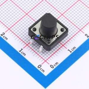 ZX-QC1212-9.5CJ Tactile Switch Through hole-4P,12x12mm Switch Single Pole Single Throw Round Button 2.6N Through Hole - Product Image 1
