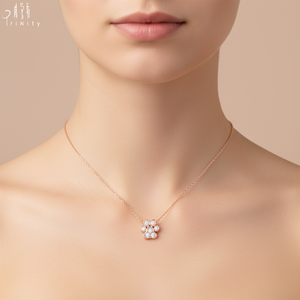 สร้อยคอจี้เพชรแท้ทองคำ 18K ดีไซน์รูปอุ้งเท้าสัตว์สุดหรู คอลเลคชั่นใหม่ล่าสุด ของขวัญวันเกิดสำหรับสาวๆ - Product Image 6