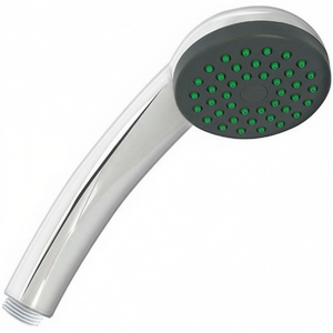 Pommeau de douche anti-calcaire à jet unique avec buses vertes pour le bain - Product Image 3