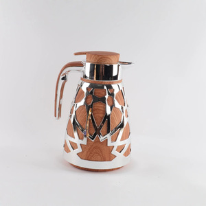 Vente en gros de cafetières arabes en verre de style Dubaï, style Moyen-Orient, avec motif d'orchidée ajouré, finition laminée haut de gamme - Product Image 3