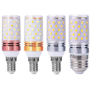 LED inteligente 12W/16W Bombilla de maíz E14 Tornillo pequeño Vela calva fuerte Atenuación de tres colores Hecho de plástico - Product Image 1