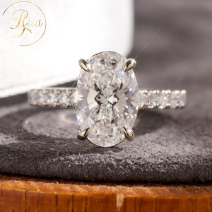 IGI Chứng Nhận Vvs Phòng Thí Nghiệm Grown Kim Cương Nhẫn Tùy Chỉnh Hpht Cvd 14K 18K Vàng Hình Bầu Dục Cắt Phòng Thí Nghiệm Tạo Ra Kim Cương Engagement <span class=keywords><strong>Ring</strong></span> Cho Phụ Nữ - Product Image 1