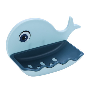 Nahe Whale Soap Dish Double Layer Plastic Bathroom Storage Hanging No Drilling Required - Product Image 5