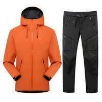 Unisexe 3L Hard Shell Outdoor Jacket Pants Windproof Waterproof High Performance Hiking Clothing Zipper Autumn Print Breathable