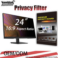 Anti-spionage privacyfilter voor HP 24 inch 16:9 monitor met blauwlichtfilter voor oogbescherming, anti-vingerafdruk en krasbestendige laag