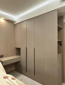 Make Bedroom Furniture <strong>Glass</strong> <strong>Door</strong> Swing Wardrobe <strong>Cabinet</strong> Design Wooden New 2025 Yvt Customized Home Furniture Modern Extendable