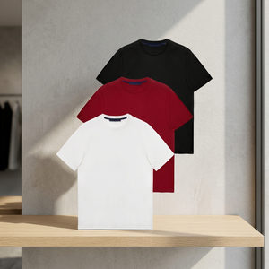 Men's Regular <b>Fit</b> Solid Color Short Sleeve O-Neck Cotton <b>T</b>-<b>Shirt</b> <b>White</b> Red Black - Product Image 4