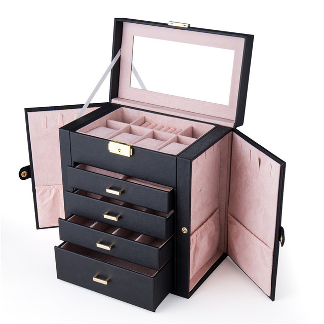 New European Style With Lock Multi-Drawer Hand Jewelry Storage Jewelry Box Large Capacity Household Jewelry Box