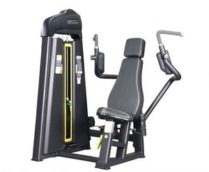 Machine d'exercice professionnelle en acier écologique noir à charges guidées pour pectoraux, dorsaux, déltoides et bras, pour usage en salle de sport - Product Image 2